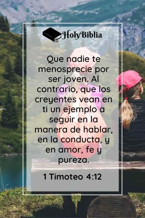 Versículos para niños Biblia 1 Timoteo 4:12