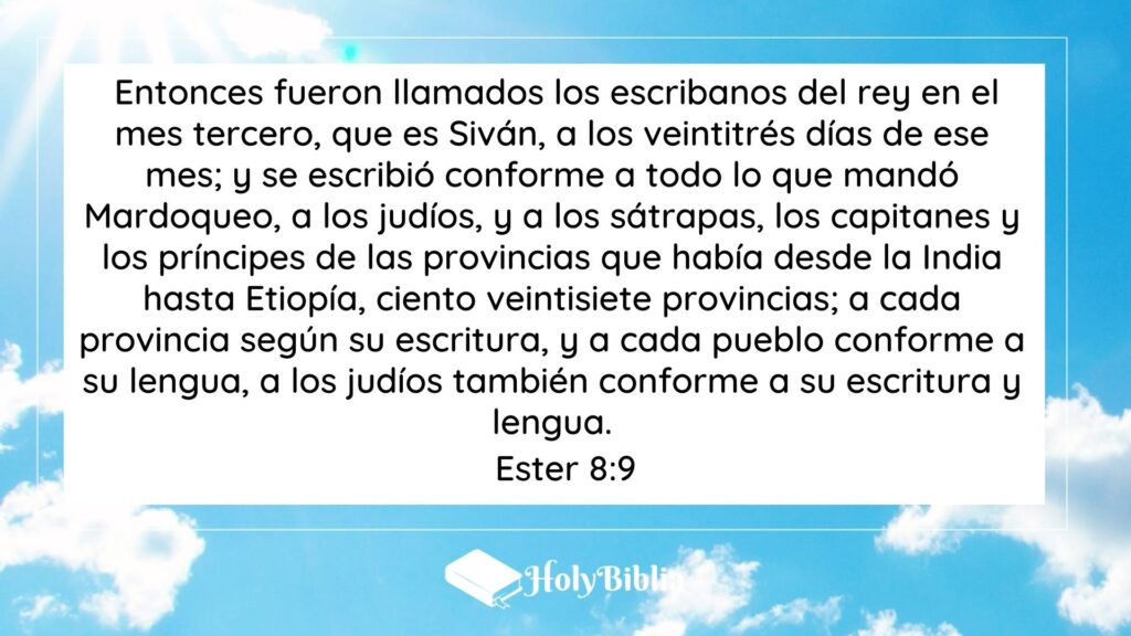 Ester 8:9 Cuál es el versículo más largo de la Biblia