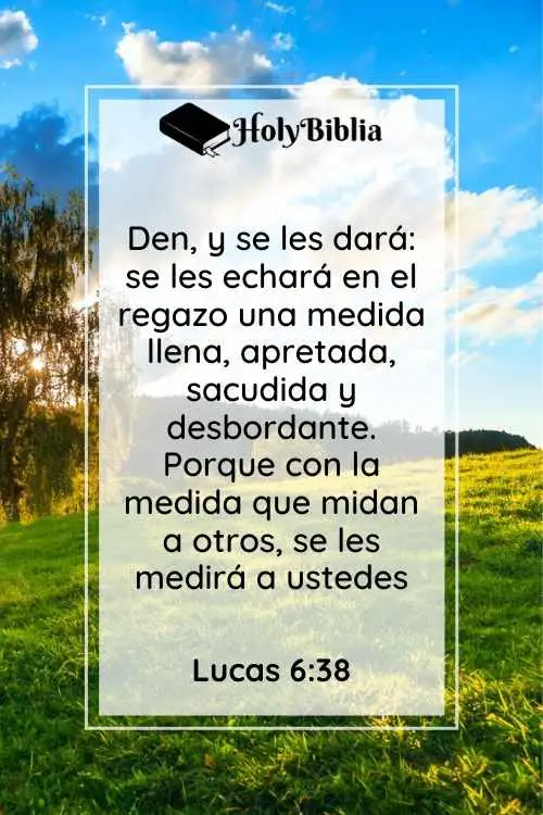 Versículos sobre diezmos y ofrendas Lucas 6_38